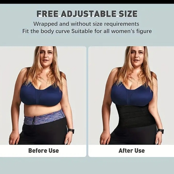 WOMAN HIGH PERFORMANCE TUMMY BODY SHAPER TRIMMER WRAPPER WAIST BELT FITS 2XL-4XL - Picture 1 of 7